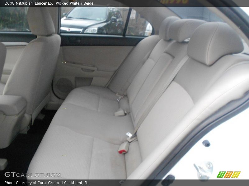 Wicked White / Beige 2008 Mitsubishi Lancer ES