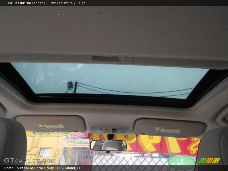 Wicked White / Beige 2008 Mitsubishi Lancer ES