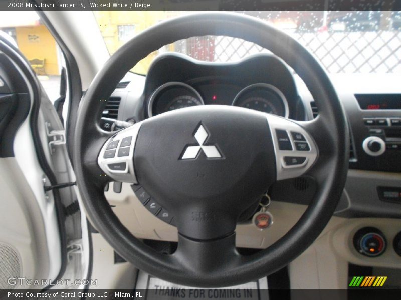 Wicked White / Beige 2008 Mitsubishi Lancer ES