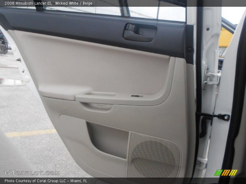 Wicked White / Beige 2008 Mitsubishi Lancer ES