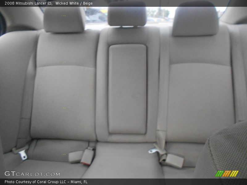 Wicked White / Beige 2008 Mitsubishi Lancer ES
