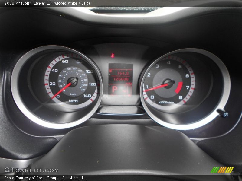 Wicked White / Beige 2008 Mitsubishi Lancer ES