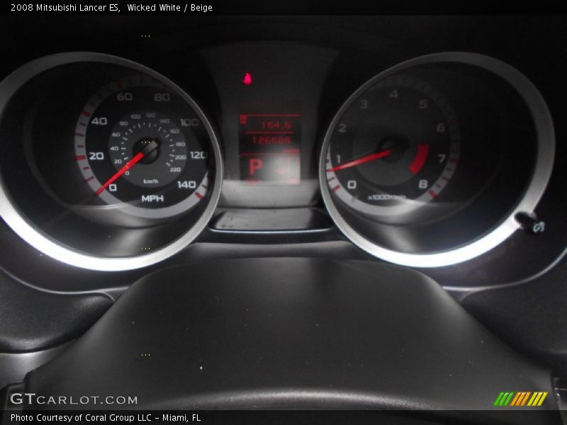 Wicked White / Beige 2008 Mitsubishi Lancer ES