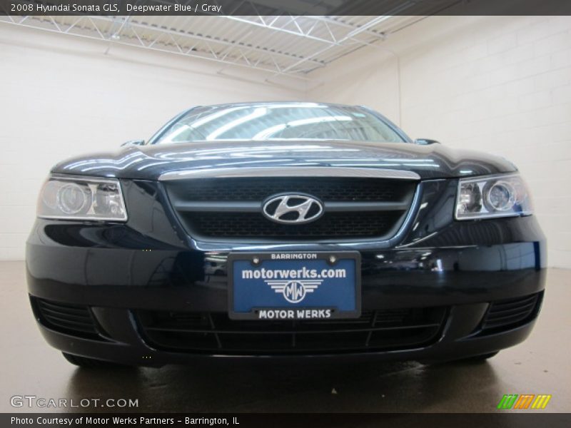 Deepwater Blue / Gray 2008 Hyundai Sonata GLS