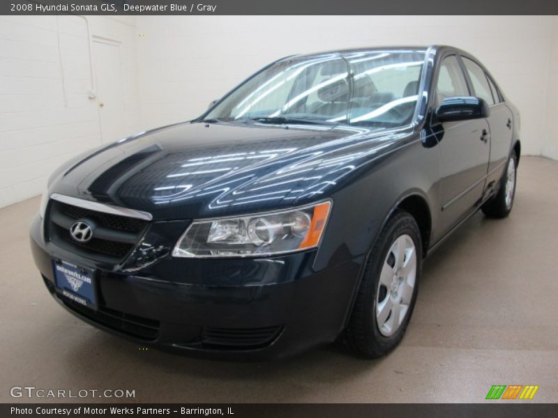 Deepwater Blue / Gray 2008 Hyundai Sonata GLS