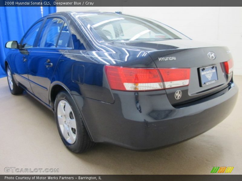 Deepwater Blue / Gray 2008 Hyundai Sonata GLS