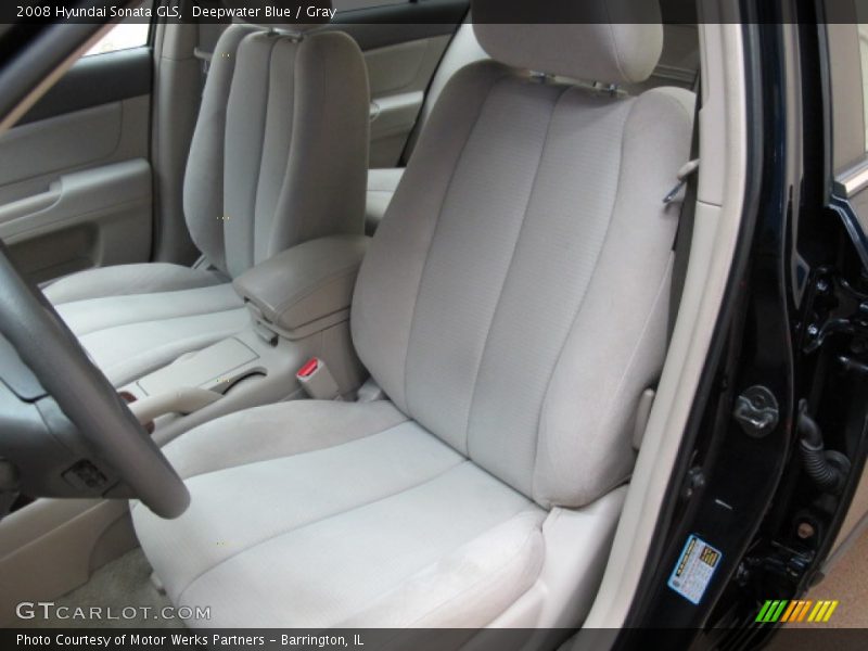 Deepwater Blue / Gray 2008 Hyundai Sonata GLS