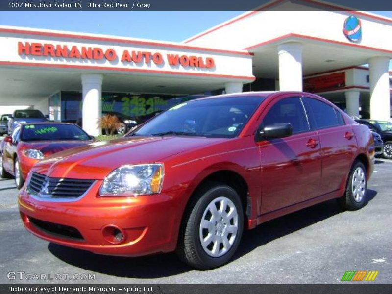 Ultra Red Pearl / Gray 2007 Mitsubishi Galant ES