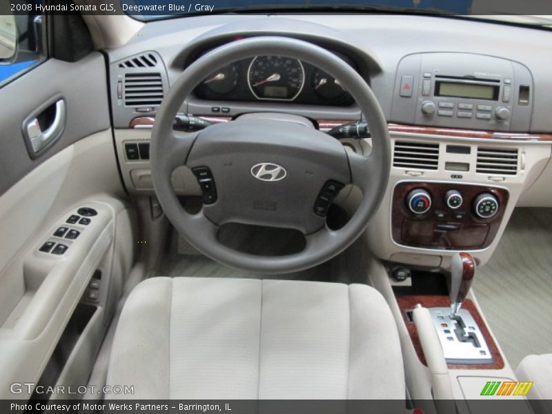Deepwater Blue / Gray 2008 Hyundai Sonata GLS