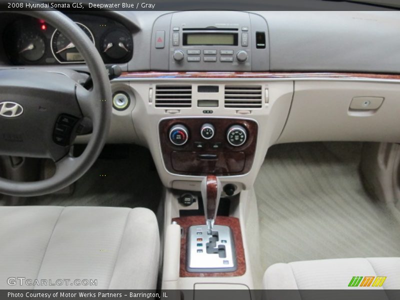 Deepwater Blue / Gray 2008 Hyundai Sonata GLS