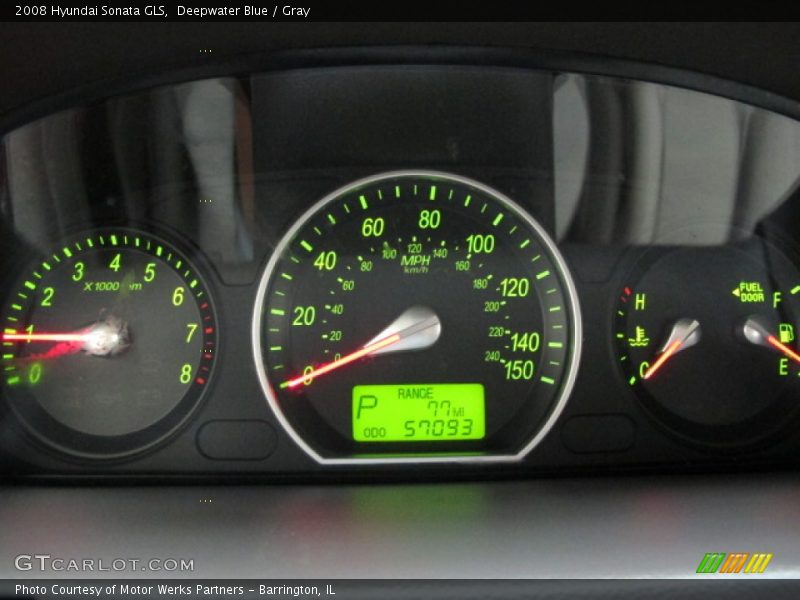 Deepwater Blue / Gray 2008 Hyundai Sonata GLS