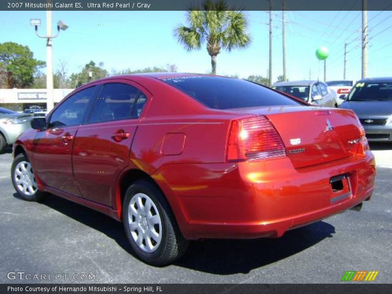 Ultra Red Pearl / Gray 2007 Mitsubishi Galant ES