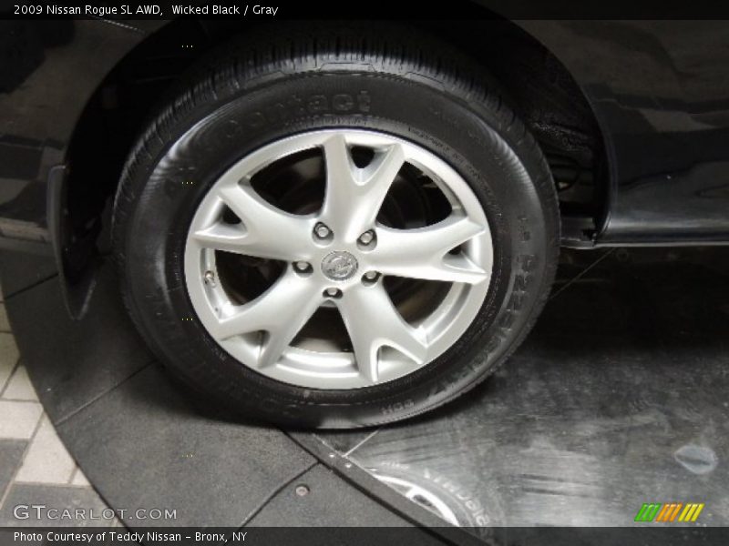 Wicked Black / Gray 2009 Nissan Rogue SL AWD
