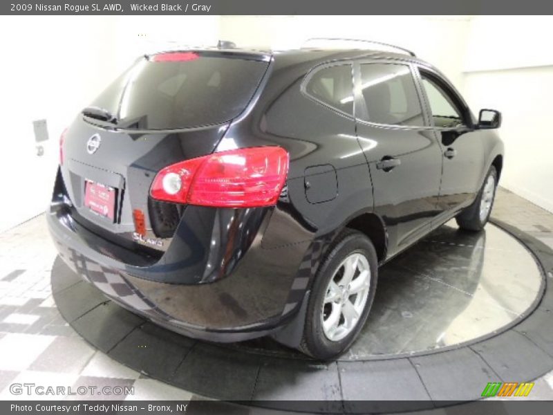Wicked Black / Gray 2009 Nissan Rogue SL AWD