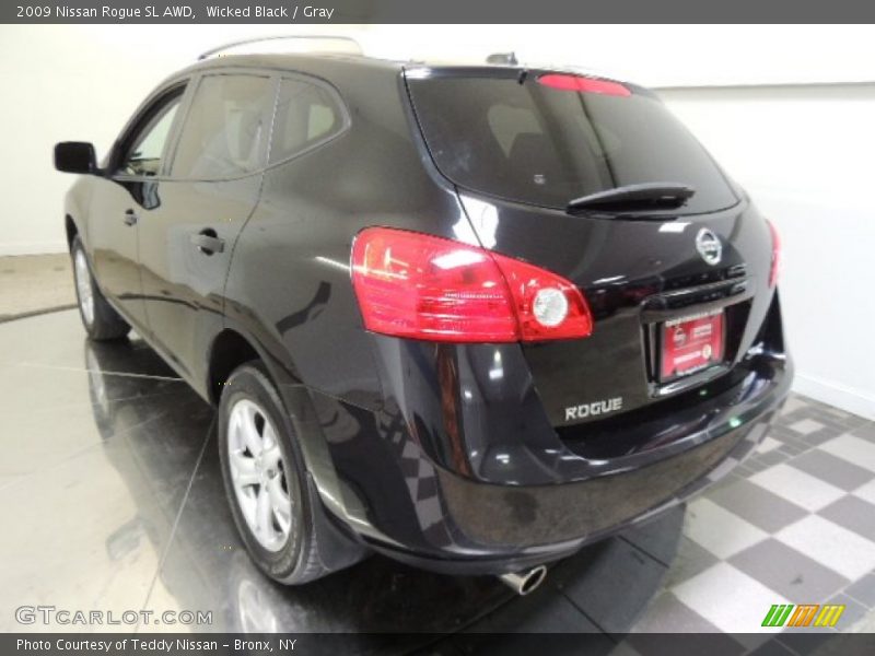 Wicked Black / Gray 2009 Nissan Rogue SL AWD