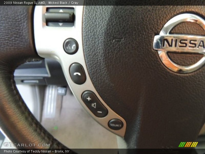 Wicked Black / Gray 2009 Nissan Rogue SL AWD