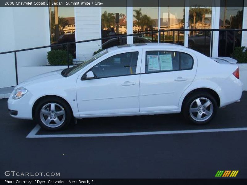 Summit White / Gray 2008 Chevrolet Cobalt LT Sedan