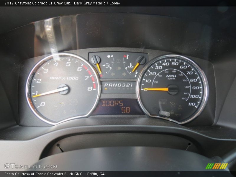 Dark Gray Metallic / Ebony 2012 Chevrolet Colorado LT Crew Cab