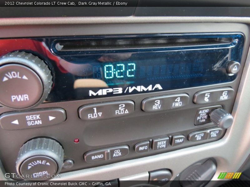 Dark Gray Metallic / Ebony 2012 Chevrolet Colorado LT Crew Cab