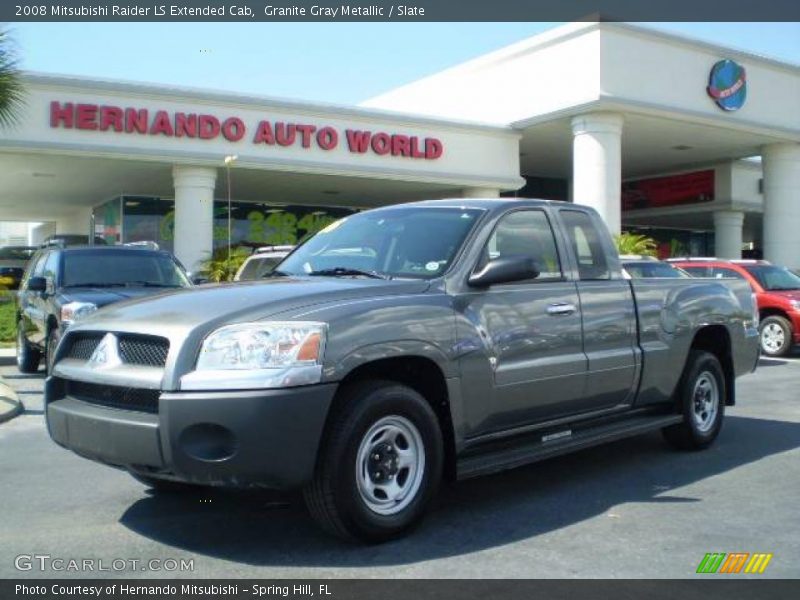 Granite Gray Metallic / Slate 2008 Mitsubishi Raider LS Extended Cab