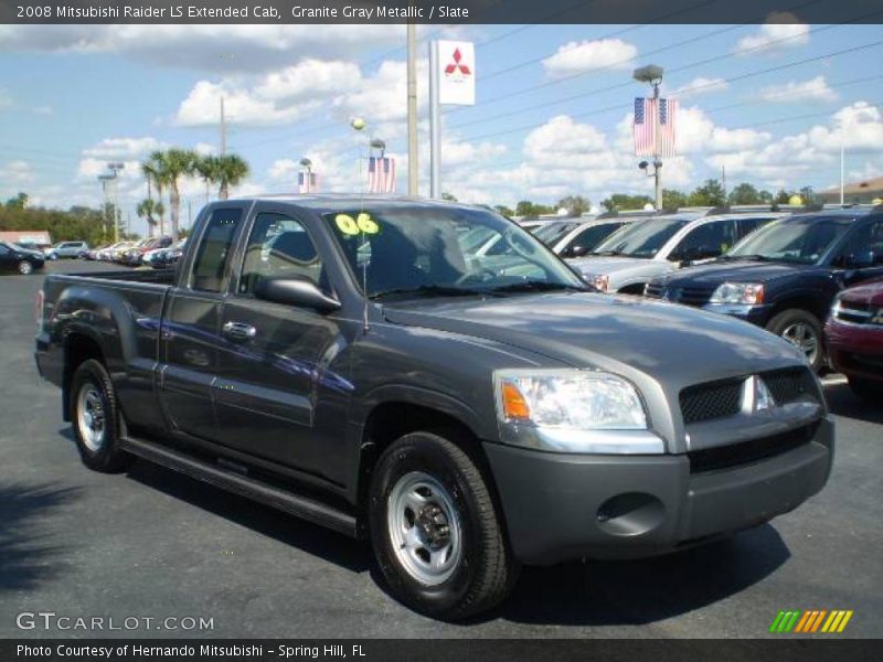 Granite Gray Metallic / Slate 2008 Mitsubishi Raider LS Extended Cab