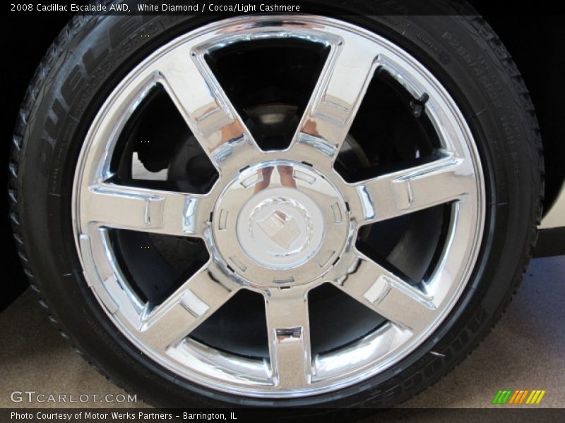 White Diamond / Cocoa/Light Cashmere 2008 Cadillac Escalade AWD