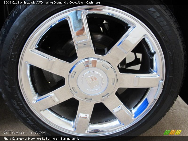 White Diamond / Cocoa/Light Cashmere 2008 Cadillac Escalade AWD