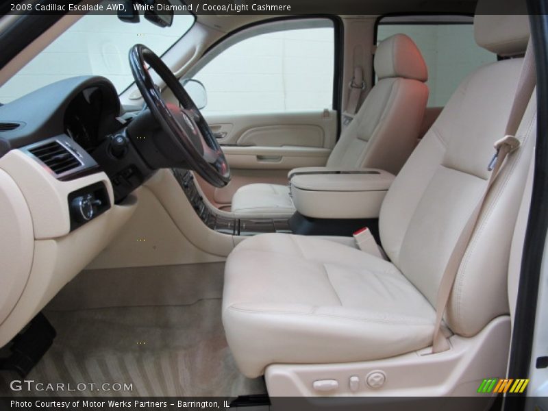 White Diamond / Cocoa/Light Cashmere 2008 Cadillac Escalade AWD