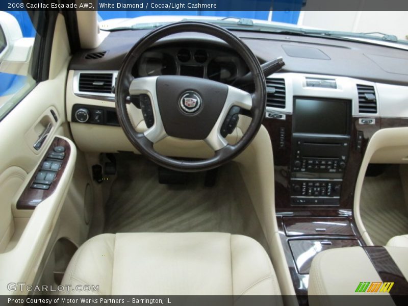 White Diamond / Cocoa/Light Cashmere 2008 Cadillac Escalade AWD