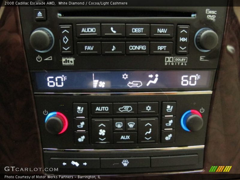 White Diamond / Cocoa/Light Cashmere 2008 Cadillac Escalade AWD
