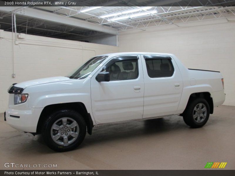 White / Gray 2008 Honda Ridgeline RTX