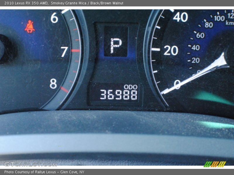 Smokey Granite Mica / Black/Brown Walnut 2010 Lexus RX 350 AWD