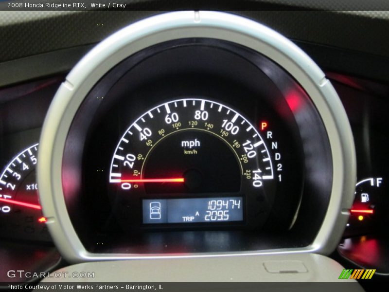 White / Gray 2008 Honda Ridgeline RTX