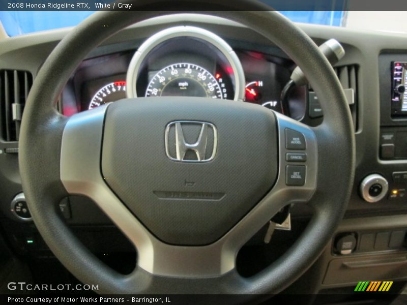 White / Gray 2008 Honda Ridgeline RTX