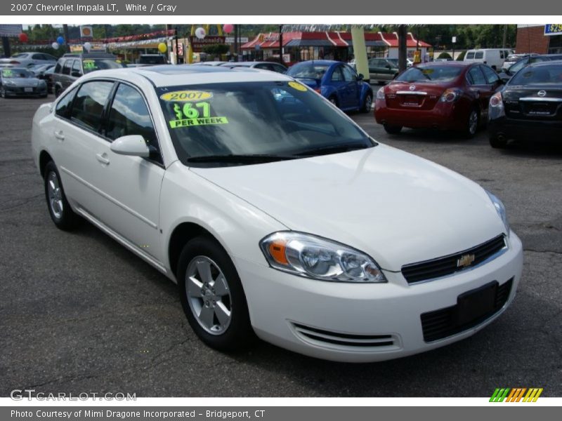 White / Gray 2007 Chevrolet Impala LT