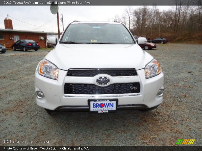 Blizzard White Pearl / Ash 2012 Toyota RAV4 Limited 4WD