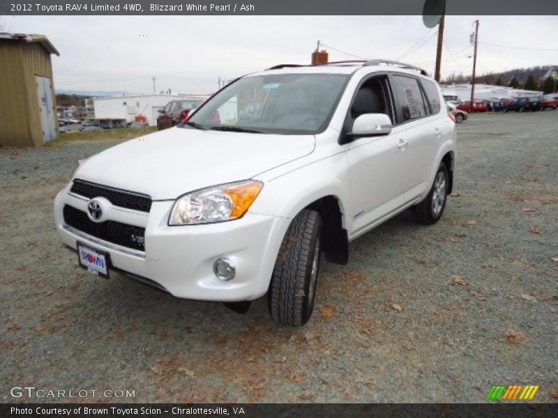Blizzard White Pearl / Ash 2012 Toyota RAV4 Limited 4WD