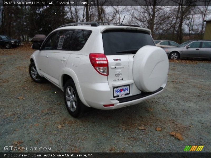Blizzard White Pearl / Ash 2012 Toyota RAV4 Limited 4WD
