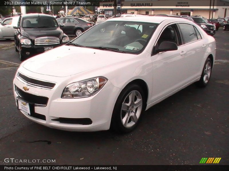 Summit White / Titanium 2012 Chevrolet Malibu LS