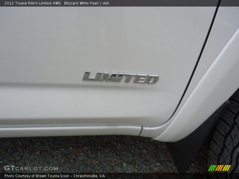 Blizzard White Pearl / Ash 2012 Toyota RAV4 Limited 4WD