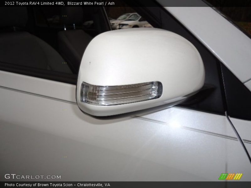 Blizzard White Pearl / Ash 2012 Toyota RAV4 Limited 4WD