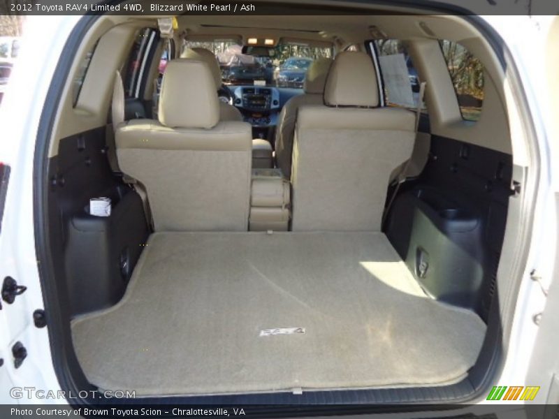 Blizzard White Pearl / Ash 2012 Toyota RAV4 Limited 4WD