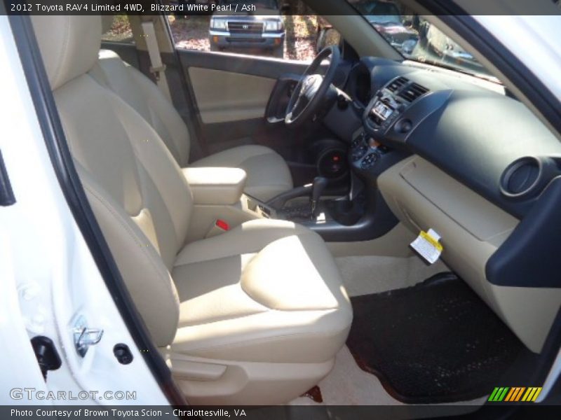 Blizzard White Pearl / Ash 2012 Toyota RAV4 Limited 4WD