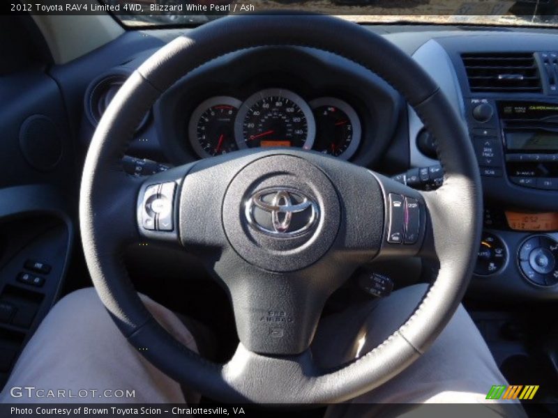 Blizzard White Pearl / Ash 2012 Toyota RAV4 Limited 4WD