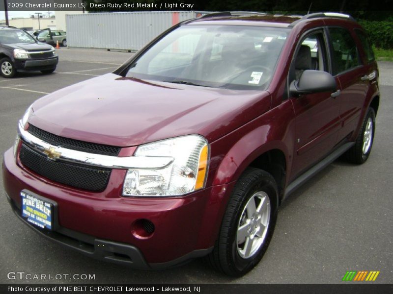 Deep Ruby Red Metallic / Light Gray 2009 Chevrolet Equinox LS