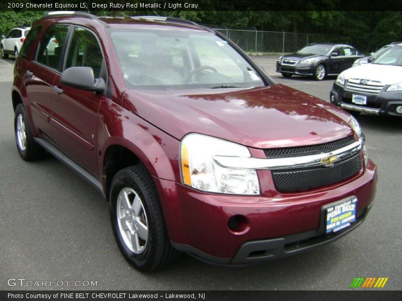 Deep Ruby Red Metallic / Light Gray 2009 Chevrolet Equinox LS