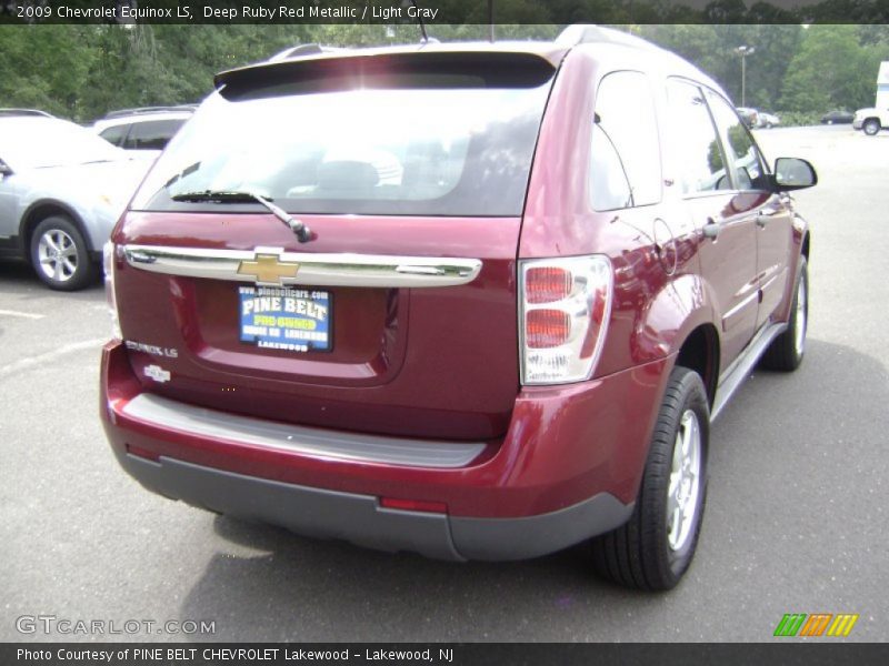 Deep Ruby Red Metallic / Light Gray 2009 Chevrolet Equinox LS