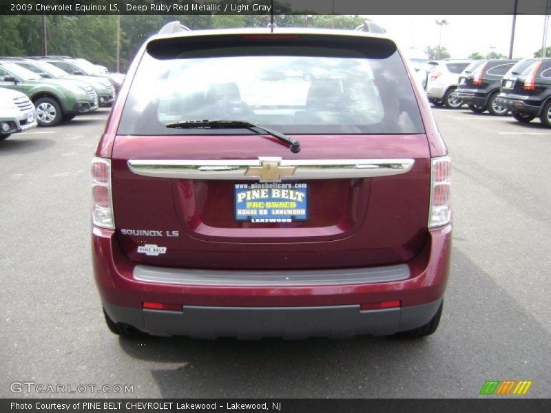 Deep Ruby Red Metallic / Light Gray 2009 Chevrolet Equinox LS