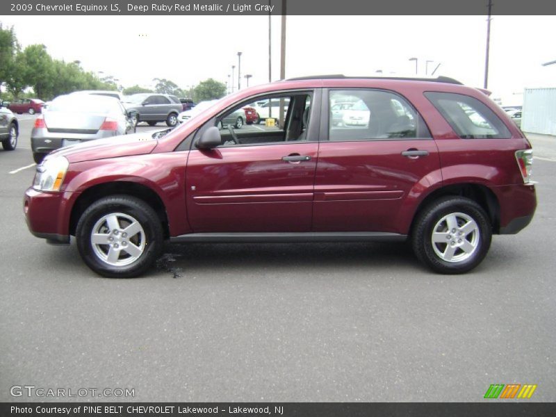 Deep Ruby Red Metallic / Light Gray 2009 Chevrolet Equinox LS