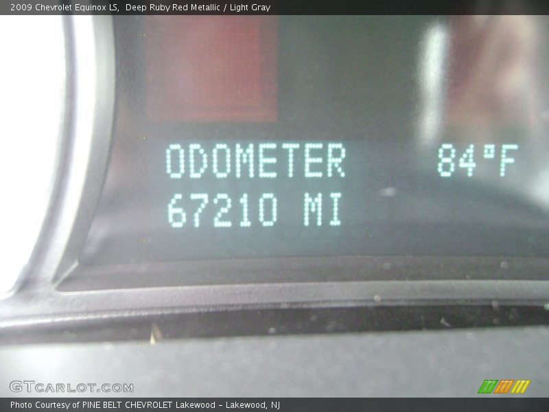 Deep Ruby Red Metallic / Light Gray 2009 Chevrolet Equinox LS